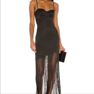 NBD Black Fringe Dress